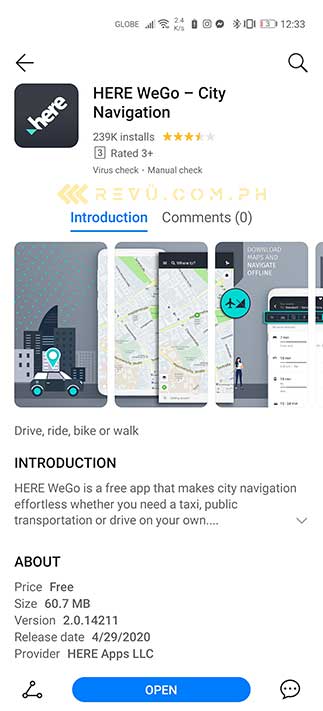 Huawei Here WeGo app: A Google Maps alternative on AppGallery via Revu Philippines