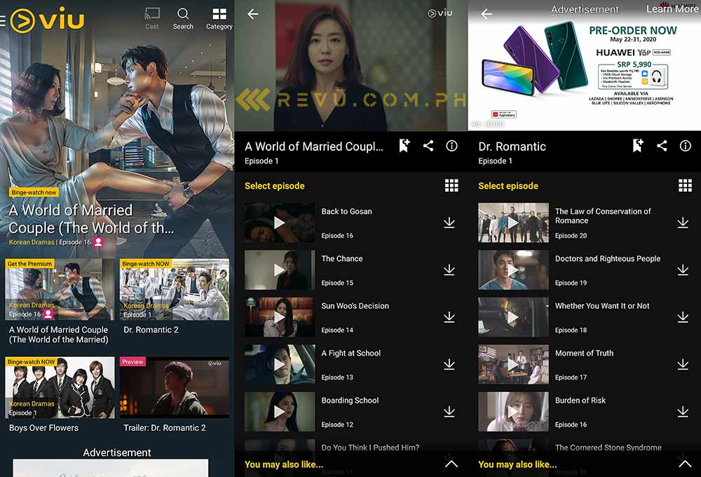 Viu on the Huawei Y7 AppGallery via Revu Philippines