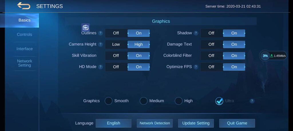 OPPO Reno 3 Pro Mobile Legends game settings by Revu Philippines