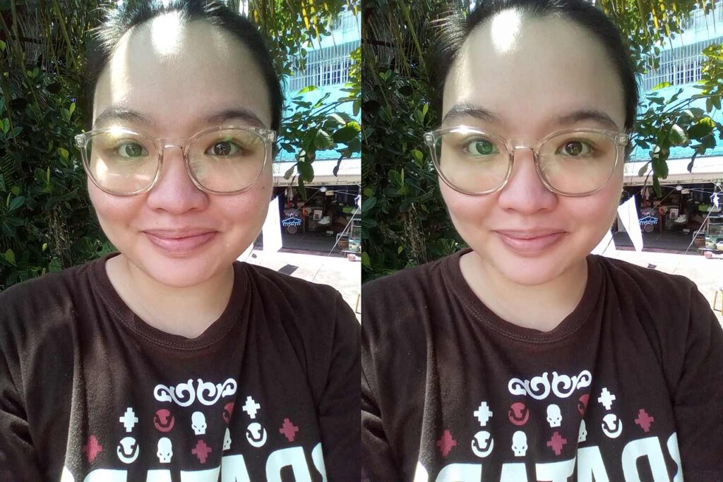 Huawei Y5p sample selfie pictures: Auto mode vs Beauty mode by Revu Philippines