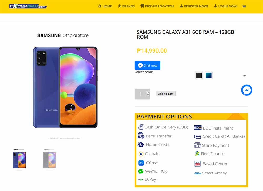 Samsung Galaxy A31 price and specs via Revu Philippines