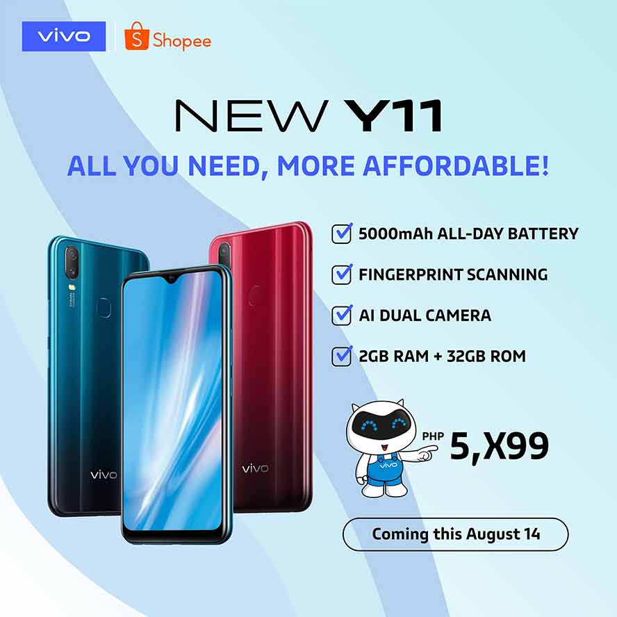 Cheaper Vivo Y11 version's price and launch teaser via Revu Philippines
