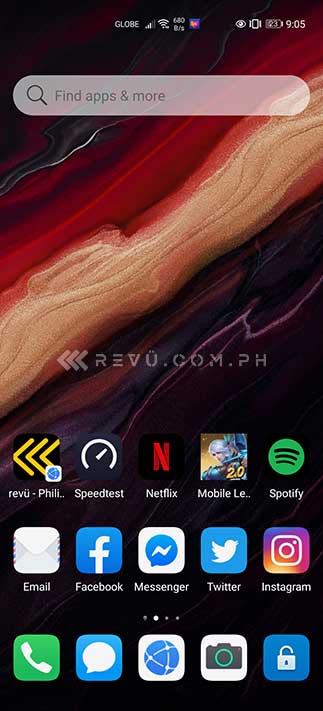 Huawei Petal Search Widget on the phone's home screen via Revu Philippines