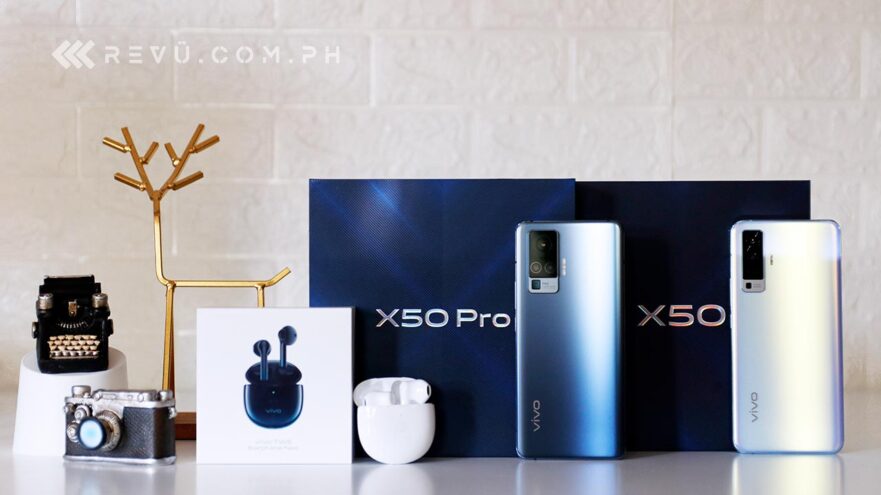 Vivo X50 Pro 5G, Vivo X50, and Vivo TWS Neo earphones prices and specs via Revu Philippines