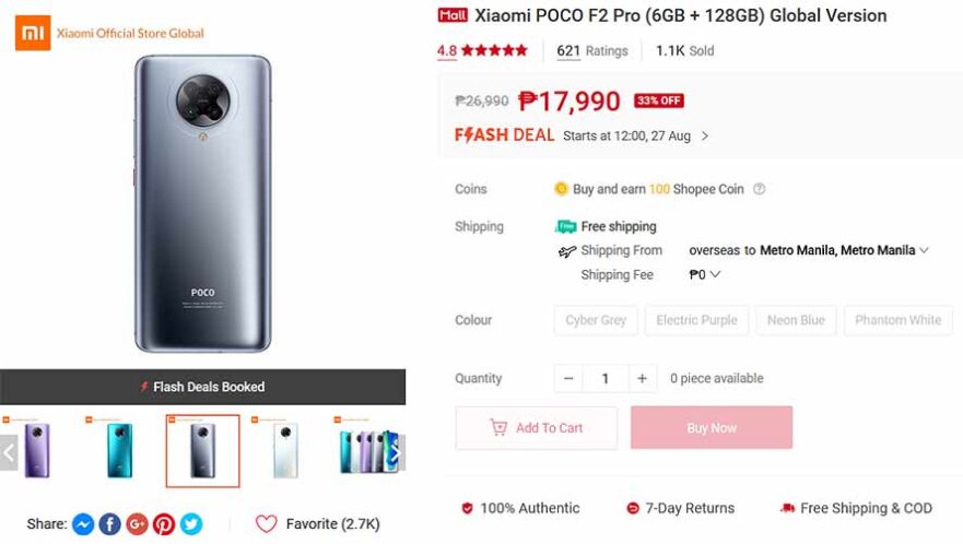 POCO F2 Pro SD 865 phone only P17,990 in PH till Aug 31 - revü
