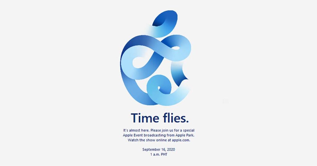 Apple September 15, 2020, launch event invitation via Revu Philippines