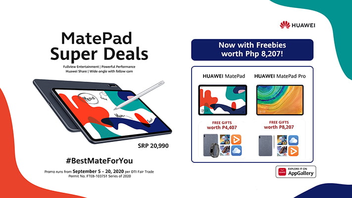 Huawei MatePad tablets super deals: Best Mate For You promo via Revu Philippines