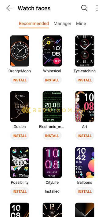 Huawei Watch Fit watch-face options via Revu Philippines