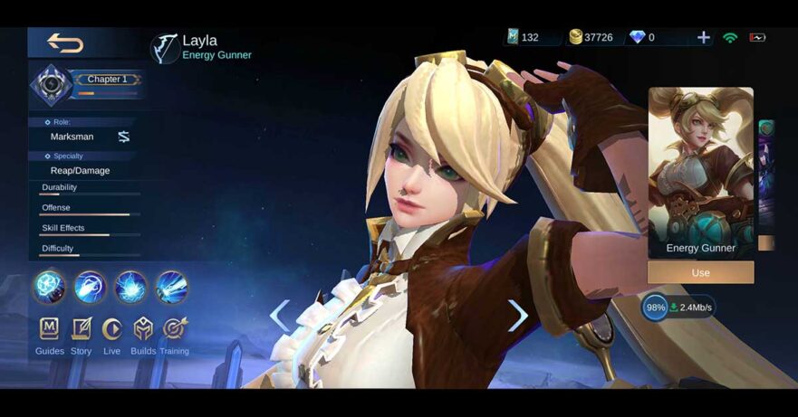 Mobile Legends: Bang Bang or MLBB Project NEXT update revamped hero Layla via Revu Philippines