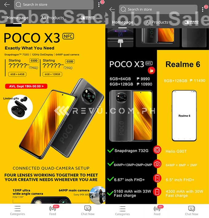 POCO X3 NFC Lazada sale via Revu Philippines