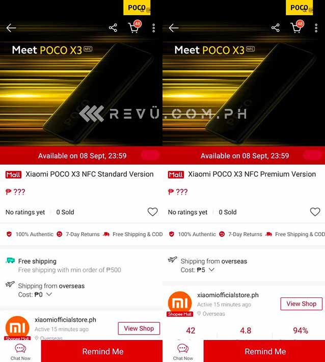 POCO X3 Philippine availability via Revu Philippines