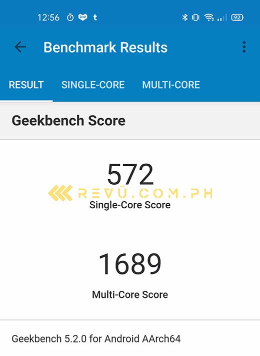 Realme 7 Pro Geekbench benchmark scores via Revu Philippines