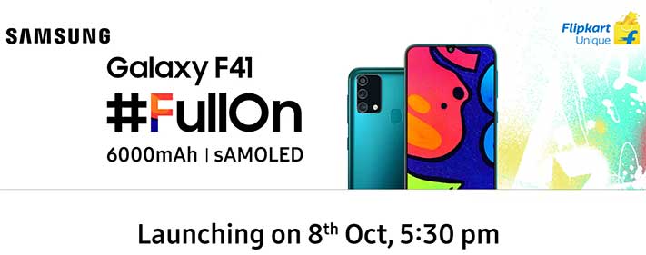 Samsung Galaxy F41 launch date announcement on FlipKart via Revu Philippines