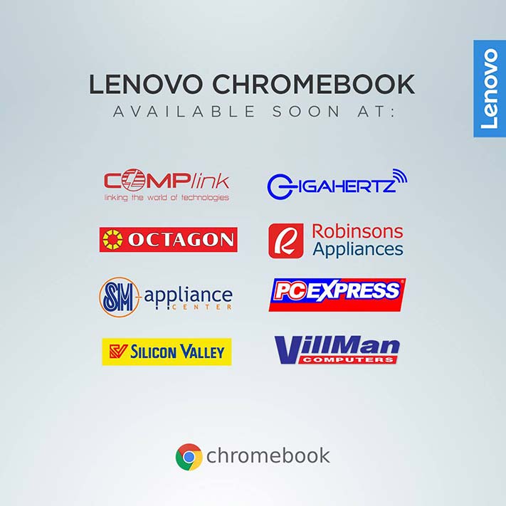 Where Lenovo Chromebook laptops will be available in the Philippines via Revu