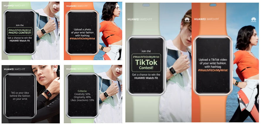 Huawei Watch Fit Facebook and TikTok contest mechanics or details via Revu Philippines