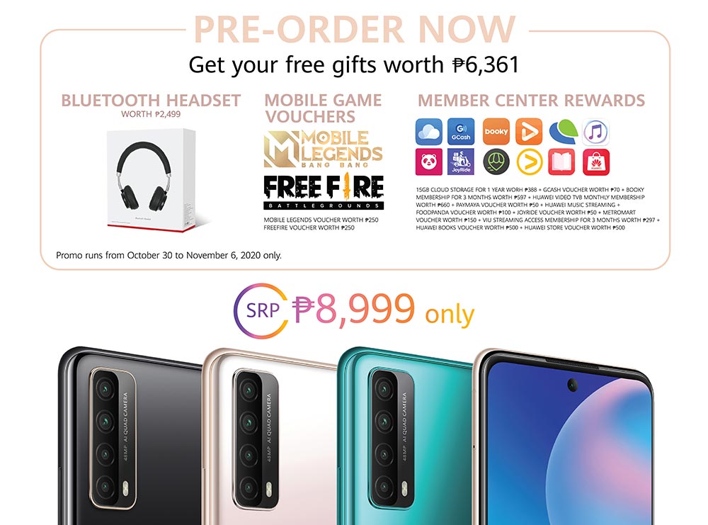 Huawei Y7a price and preorder freebies and dates via Revu Philippines