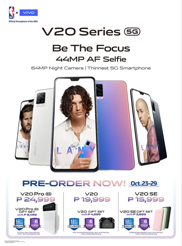 Vivo V20 series updated in-store preorder promo freebies via Revu Philippines