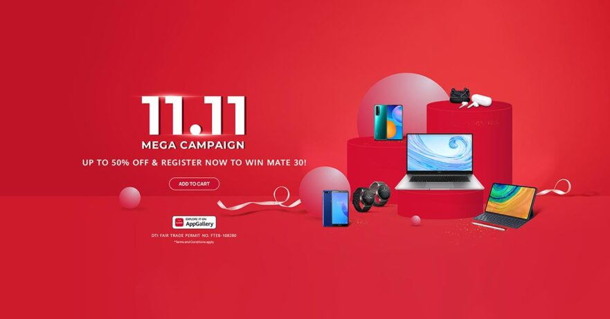 Huawei 11.11 Mega Campaign sale prices via Revu Philippines