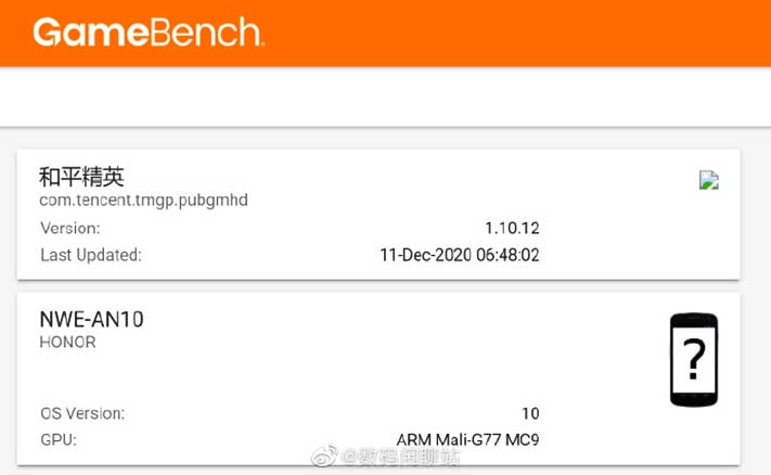 Honor V40 tested on GameBench benchmark: A leak via Revu Philippines