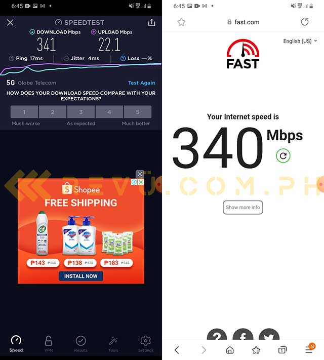 Samsung Galaxy A42 5G speed test by Revu Philippines