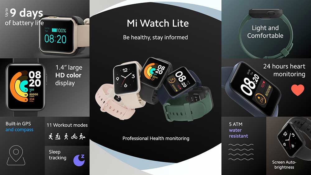 Xiaomi Mi Watch Lite key specs and features via Revu Philippines