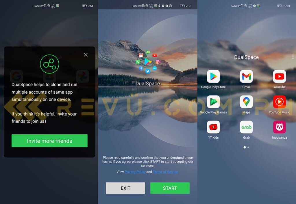 DualSpace app screenshots via Revu Philippines