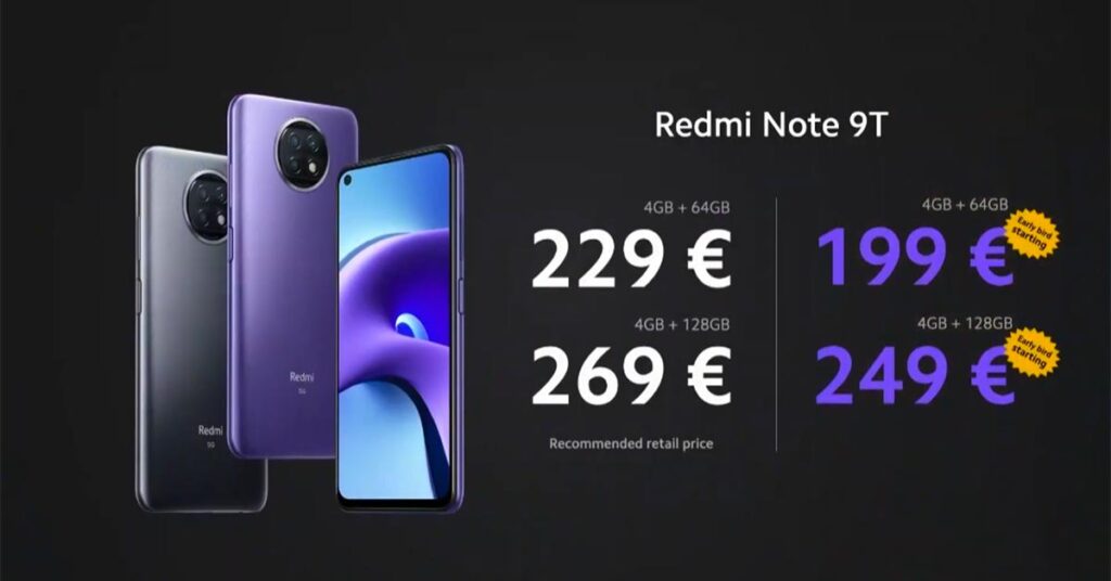 Redmi Note 9T 5G price and specs via Revu Philippines