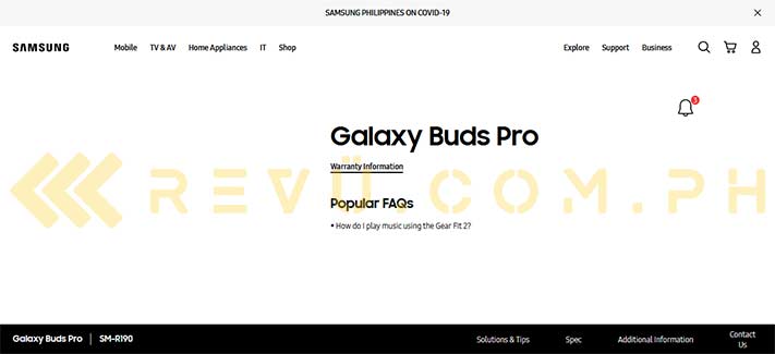 Samsung Galaxy Buds Pro spotted on Philippine site by Revu Philippines
