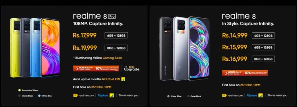 Realme 8 Pro and Realme 8 price and first sale details in India via Revu Philippines