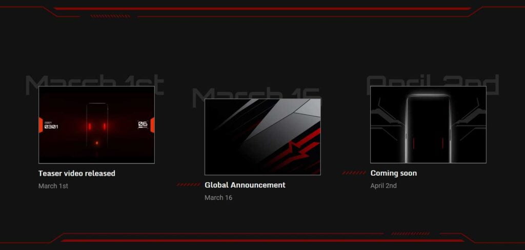 RedMagic 6 series global launch timeline via Revu Philippines