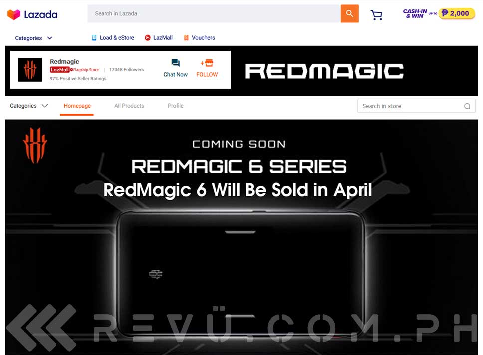 RedMagic 6 series launch announcement on Lazada Philippines via Revu