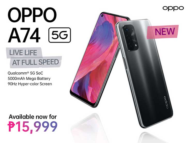 OPPO A74 5G price and specs via Revu Philippines