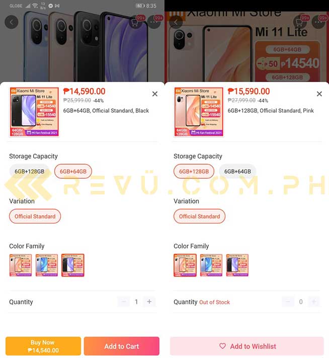 Xiaomi Mi 11 Lite prices spotted on Lazada by Revu Philippines