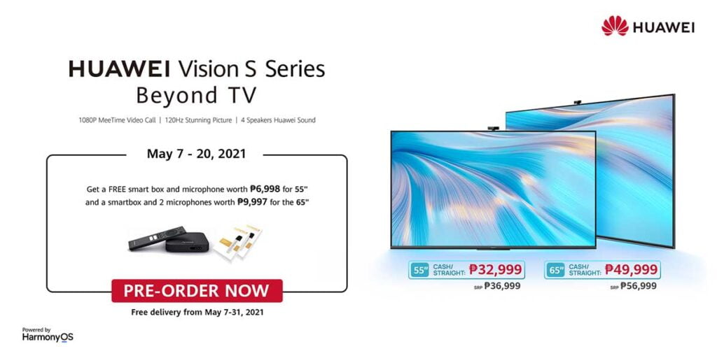 Huawei Vision S Series TV preorder period and price, freebies, and other details via Revu Philippines