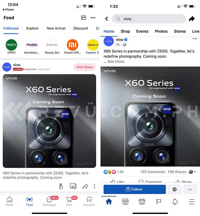 Vivo X60 series launch teasers via Revu Philippines