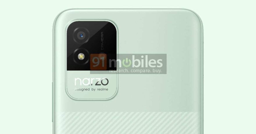 Realme Narzo 50i design leak via Revu Philippines