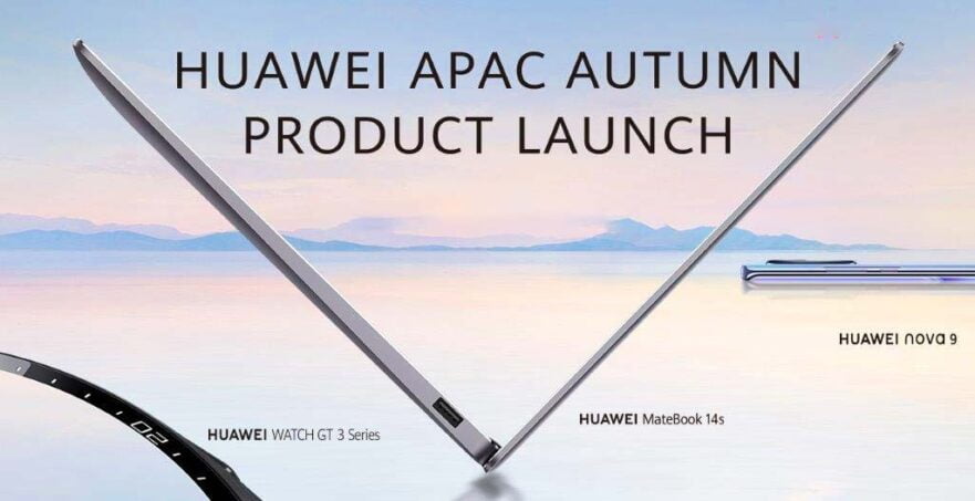 Huawei MateBook 14s and Huawei Nova 9 and Huawei Watch GT 3 series APAC launch teaser via Revu Philippines