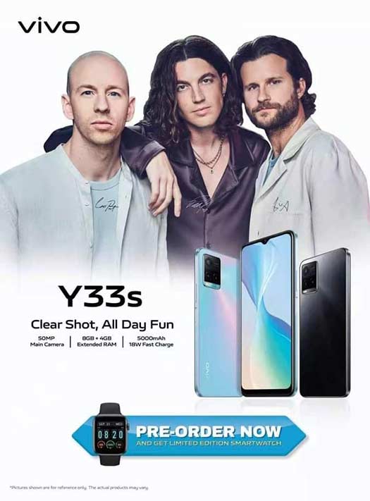 Vivo Y33s preorder details with Super LANY in poster via Revu Philippines