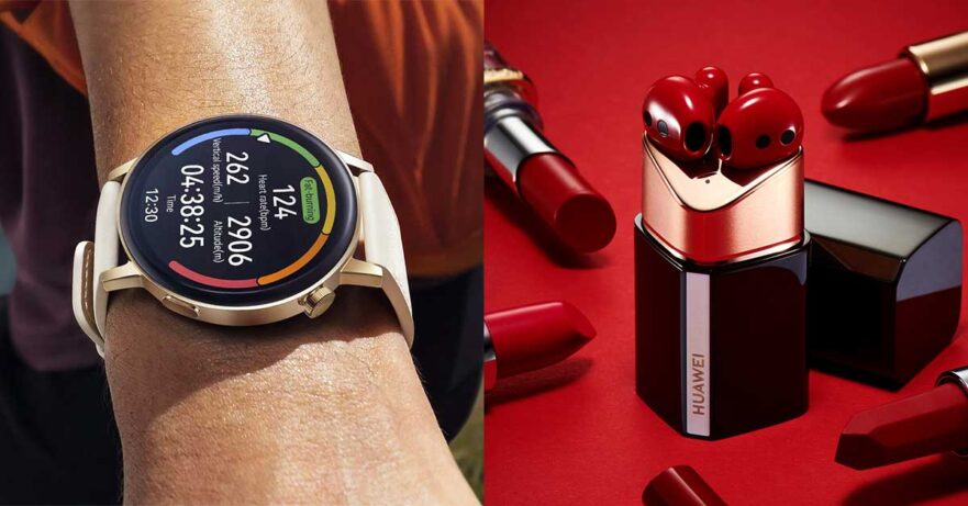 Huawei Watch GT 3 and Huawei FreeBuds Lipstick price and specs or features and availability via Revu Philippines