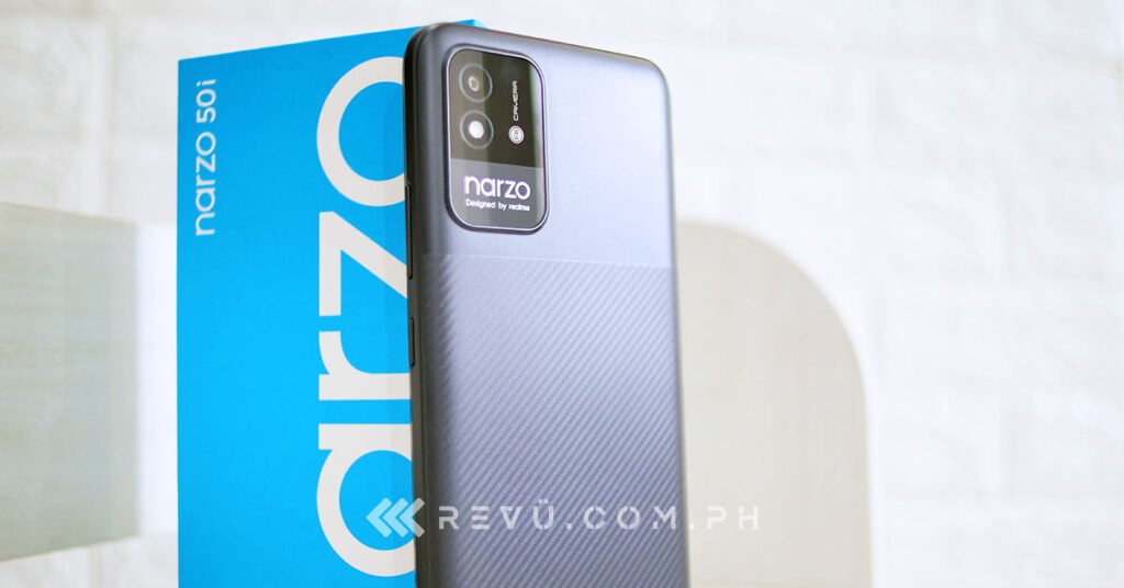 Realme Narzo 50i unboxing and initial review or first impressions and price and specs via Revu Philippines