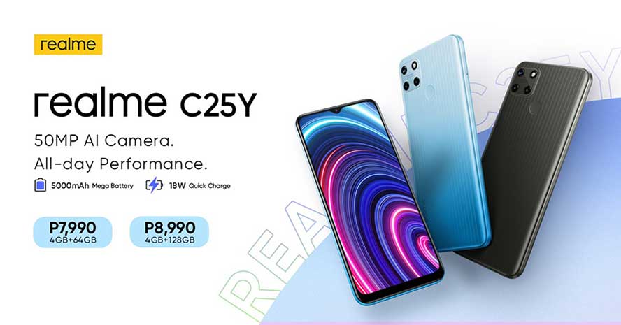 Realme C25Y price and specs and availability via Revu Philippines