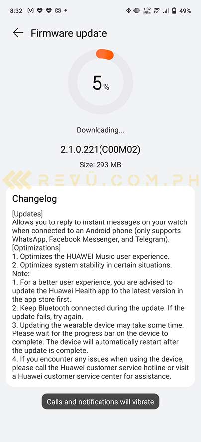 Huawei Watch GT 3 firmware update Jan 2022 via Revu Philippines