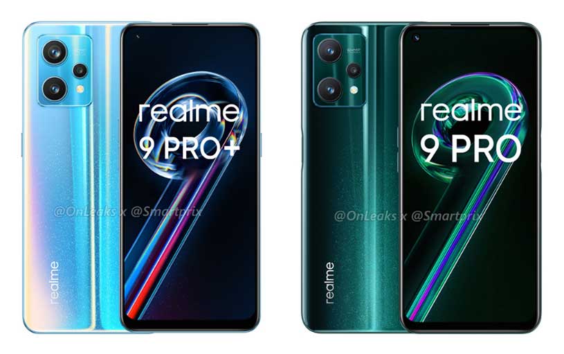 Realme 9 Pro Plus 5G and Realme 9 Pro 5G design leak via Revu Philippines