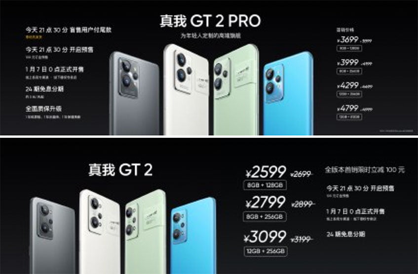 Realme GT 2 series pricing in China at a glance via Revu Philippines
