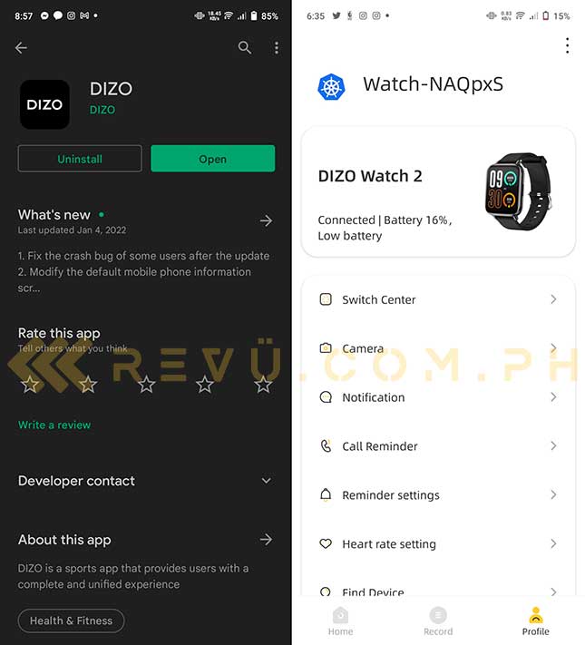 DIZO app via Revu Philippines