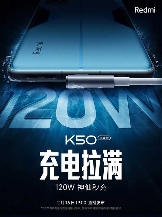 Redmi K50 Gaming 120W fast charging launch teaser via Revu Philippines