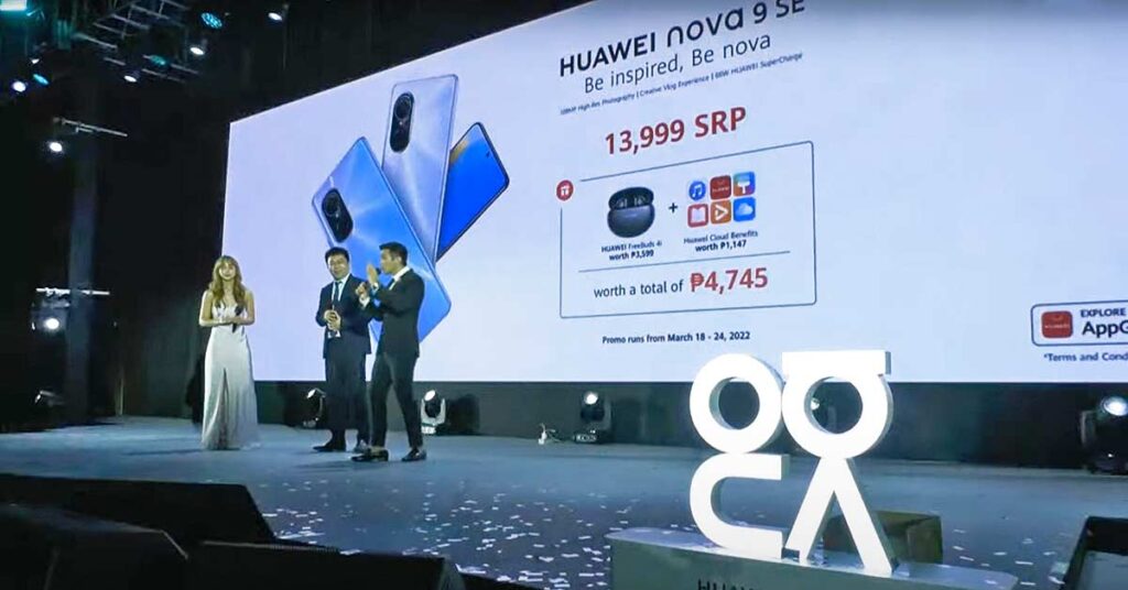 Huawei Nova 9 SE price and preorder period and freebies via Revu Philippines