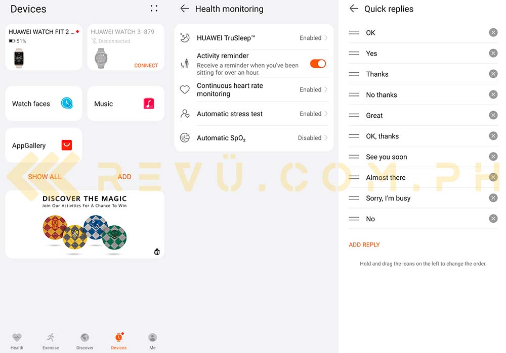 Huawei Watch Fit 2 screenshot by Revu Philippines