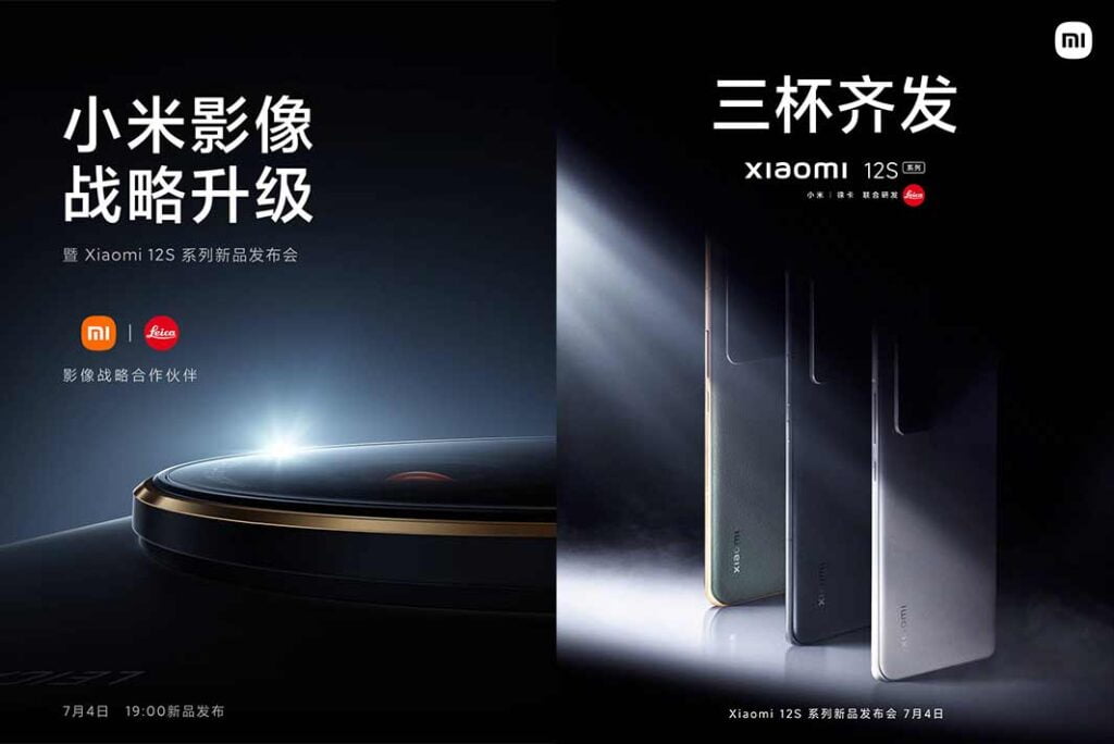 Xiaomi 12S Ultra and Xiaomi 12S Pro and Xiaomi 12S launch teasers via Revu Philippines
