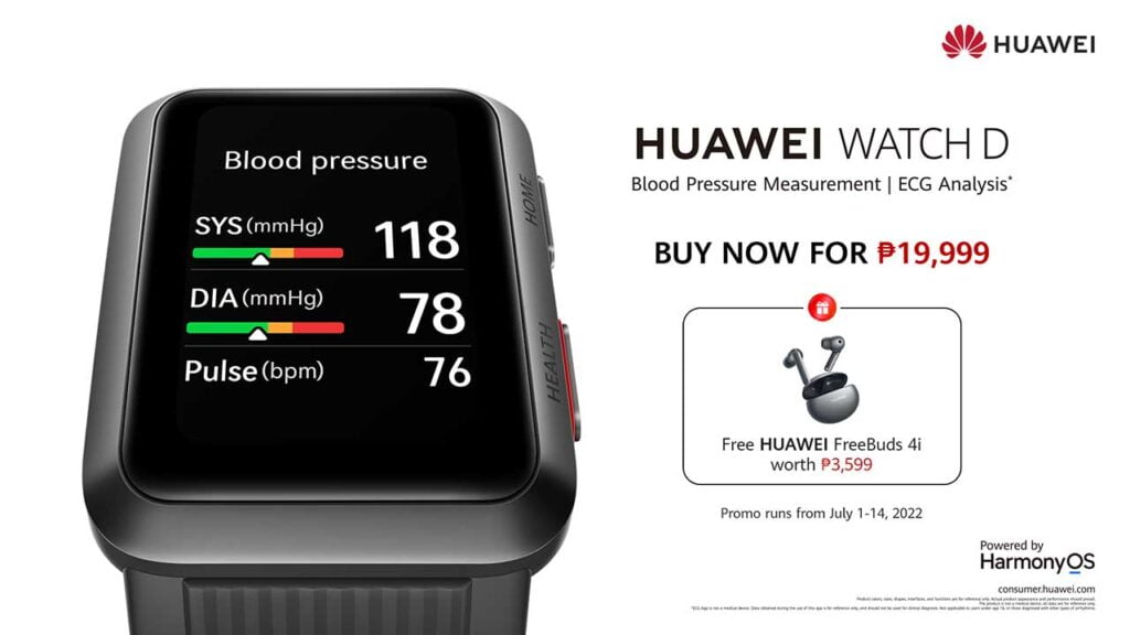 Huawei Watch D price and freebie and availability via Revu Philippines